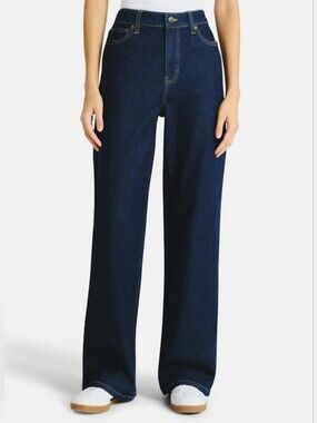 No Boundaries High Rise Baggy Wide Leg Jeans Dark Wash 32” Inseam NWT